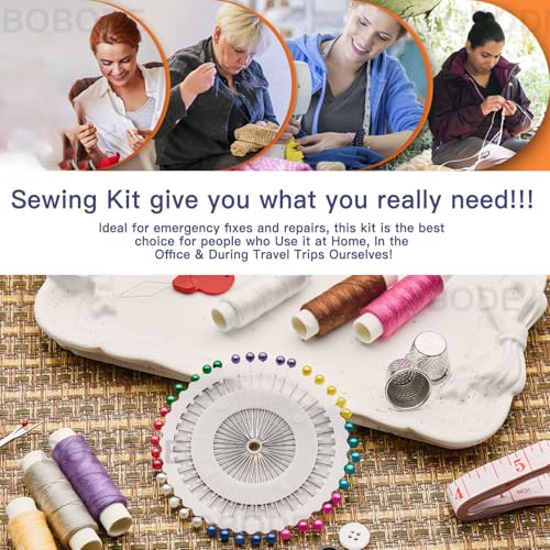 130 PCS Printing Travel Sewing Kit with Sewing Supplies Accessory - color: 130PCS-FH