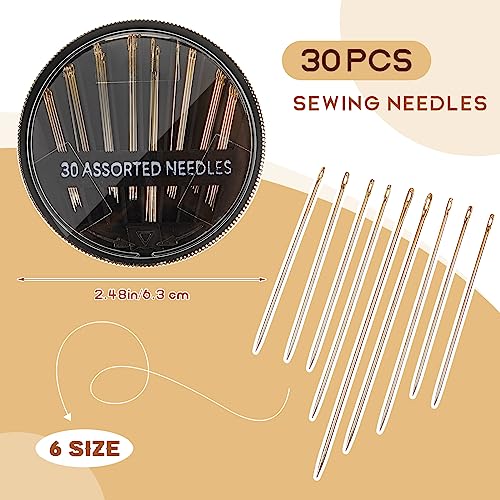 Pinkunn 8 Pcs Embroidery Hoops with 30 Needles, Plastic Frames 4 Shapes
