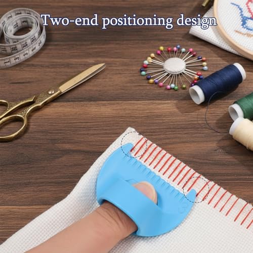 Edge Stit Lock and Sewing Gauge Set, 11pcs 3mm/4mm Hand Sewing Guide Tool for Daily Garment Mending and Precision Quilting Projects with Rulers Seam Ripper