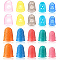 20 Pieces Rubber Thimble, Rubber Fingers Tips Silicone Finger Protectors, Finger Tips Office 5 Different Sizes for Quilting, Knitting, Embroidery, Paperwork & Crafts