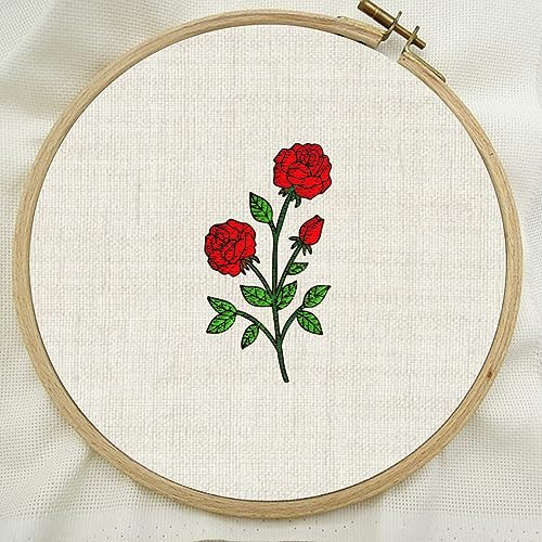 BENECREAT 4 Sheets 63PCS Stick and Stitch Embroidery Paper, Birth Month Flower Theme Stabilizer Water Soluble Hand Sewing for Carves, Shirts, Coats, Bags, Towels - color: Birth Month Flower