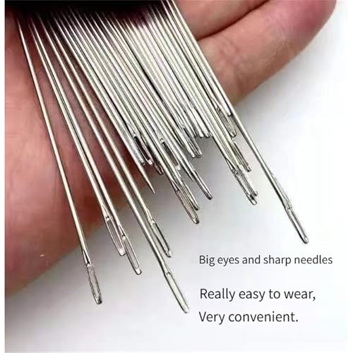 38PCS Big Eye Steel Sewing Needles Kit, for Handcraft Lovers (1 Set) - color: 1 Set