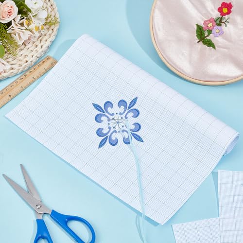 BENECREAT 3Pcs 14CT Aida Cloth Embroidery Cross Stitch Fabric, 19.7×11.8Inch Easy Count Thread Grid, Cotton Cross-Stitch Fabrics for Craft Embroidery, Handmade Needlework, DIY Handicrafts