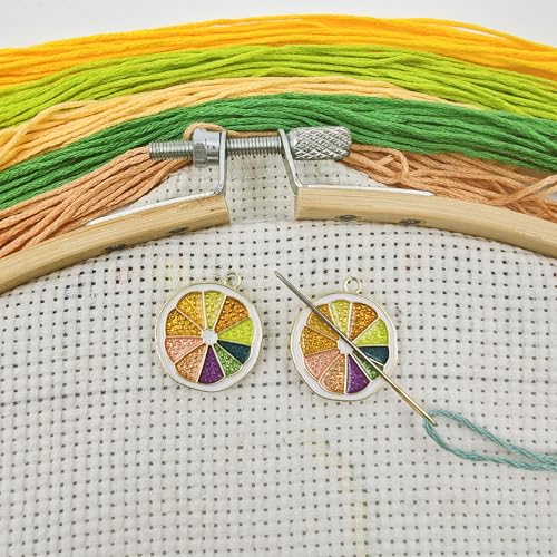 Lemon Needle Minder Magnet, Magnetic Needle Holder for Embroidery Needlework,Cross Stitch Supplies（2 PCS）