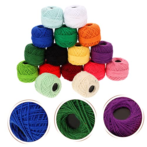 STOBOK 16 Rolls Cross Stitch Thread Crochet Thread Multi-Function Embroidery Bracelet DIY Embroidery Kit Embroideries Making Crafts Cotton Sewing Machine