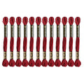 12 Skeins Embroidery Floss, Colorful Embroidery Floss 6 Strands Polyester Variegated Gradient Dark Cross Stitch Thread for Sewing, Gradient Dark Red - color: Gradient Dark Red