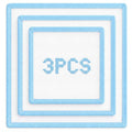 3 Pcs Blank Needlepoint Canvas 18 Mesh with Blue Bias Tape Edge - color: Blue