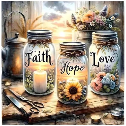 Tiwabb Wishing Bottle Stamped Cross Stitch Kits for Adults Beginners - color: Cross stitch-8