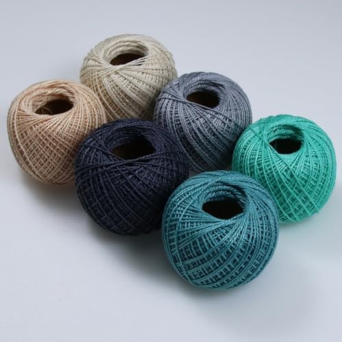 KCS Mercerized Pearl Cotton Thread Size 8 Crochet Needlework Embroidery Threads Ball (6, 16) - color: 16