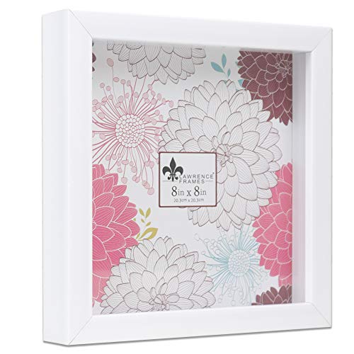 Lawrence Frames 785288 Shadow Box Frame, 8x8, White - color: White, size: 8 x 8 inches