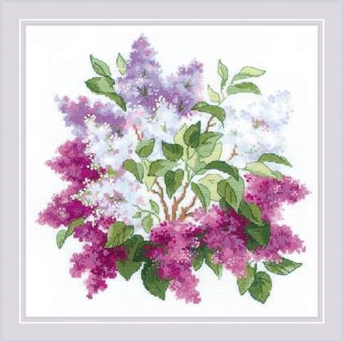 RIOLIS 2030 Lilac Blossoms Counted Cross Stitch Kit 15.75 x 15.75 in