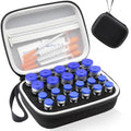 22 Slots Peptide Case for Fridge | Vial Case ｜1ml 2ml 3ml 5ml 10ml Vials - color: Black- 12×3ml+10×(5ml/10ml)