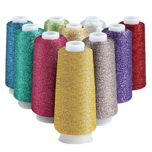 2 Balls Sequin Sparkle Lurex Yarn, Shining Glitter Metallic Knitting-in Accessory Yarn Thread for Knitting and Crochet Sweater Shawl 5000 Yards (1, Magic Black) - color: Magic Black