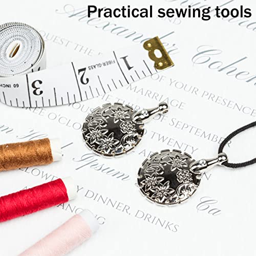 J.CARP 2Pcs Yarn Cutter Pendants, Gold Metal Thread Cutter Pendant for DIY Sewing Tools - color: Silver