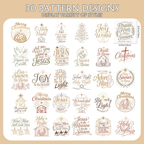 30Pcs Christmas Baby Dtf Transfers Ready to Press Iron on Transfers - color: Christmas Baby216