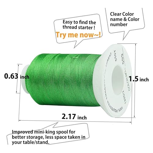 Mixed Color Embroidery Thread Set – 8 pcs / 63 pcs – 15 Gr Polyester Machine Embroidery Thread (Mixed Color) - color: Mixed Color