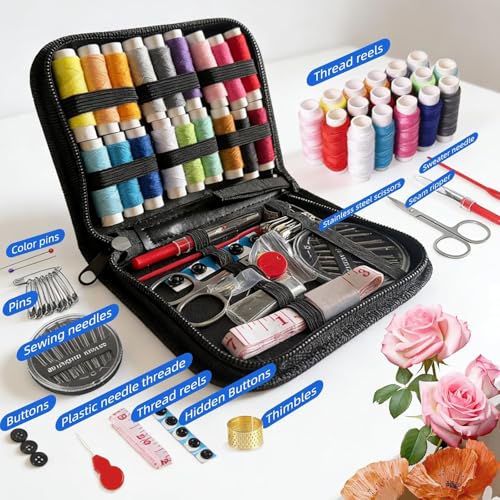 Nyrvexa 2026 New Embroidery Stitch Book Kit,Portable All Scenario Embroidery Stitch Book,Comes with a Complete Toolkit and Instructional Tutorial, Gift for Beginners， Craft Lovers (1 PCS)