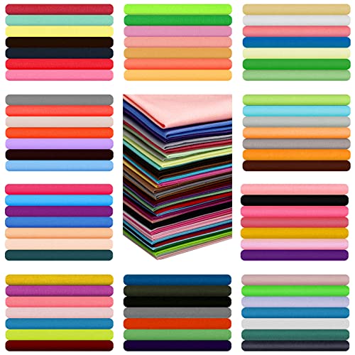 Tudomro 120 Pcs Cotton Fabric Square 10" x 10" Solid Cotton Fabric Bundles Multicolor Sewing Squares Color Analysis Draping Kit Fat Quarters for Patchwork Sewing DIY Crafting Quilting Beginners