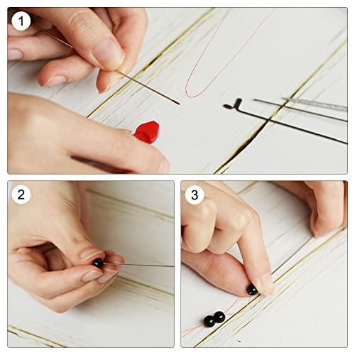 uxcell 60Pcs Beading Needles Fine Thin Long Straight Sewing Embroidery Threads Stainless Steel 2.01 Inch - size: 2.01 inch