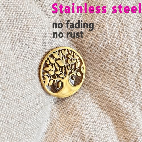 SUNOREEK Tree of Life Magnetic Needle Minder for Cross Stitch, Needle Holder for Embroidery Sewing Needlepoint Accessories, Silver and Gold, Stainless Steel, 2 Pack with Storage Case (Silver Gold) - color: silver gold