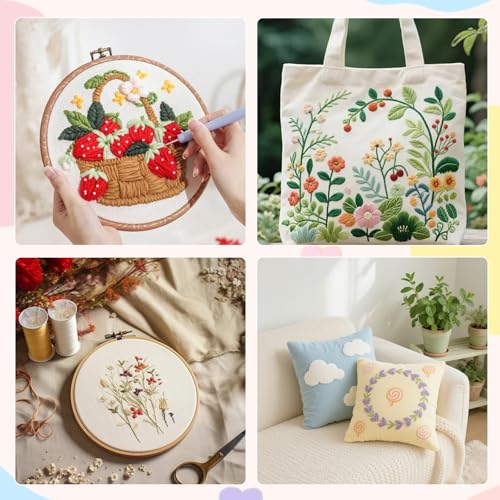 7 PCS Pre-Cut Punch Needle Fabric Tufting Cloth (7.8 x 7.8 Inch) - size: 7.8 x 7.8 Inch