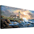 JATOK Diamond Painting Kit for Adults, Lighthouse, 35.5 x 15.7 in - color: Red