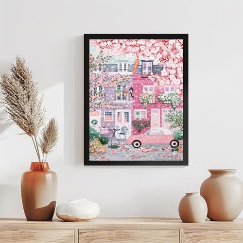 TCDZMYGS Stamped Cross Stitch Kits for Beginners-City Landscape,12x16in - color: cross stitch-city