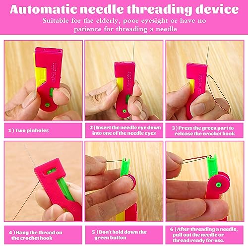 Fedmut Needle Threaders for Hand Sewing Embroidery Needle Threader Tool 20pcs for Hand Sewing, Sewing Machine, DIY Craft Project - color: 20pcs