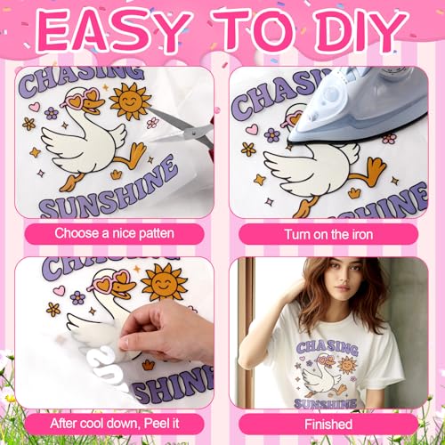 Yuntau 30 Pcs Silly Goose Iron on Transfers Patches, Funny DTF Vinyl Decal - style: Goose