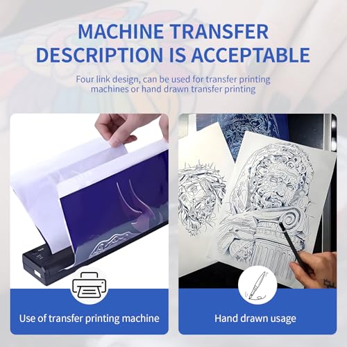 Tattoo Transfer Paper, Lyuxzad 50 Sheets Stencil Transfer Paper for Tattooing, A4 Size for Tattoo Transfer Kit Tattoo Supplies