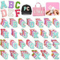 Supkiir 156Pcs Chenille Letter Patches, Self Adhesive Varsity Letter Patches, Colorful Embroidered Trimmed Iron on Letters Preppy Felt Letters Alphabet Patches for Clothing DIY Repairing Craft Fabric
