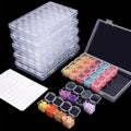 Diamond Painting Storage Boxes 6 Pack 28 Grid 168 Slots Bead Organizer - size: 6pcs