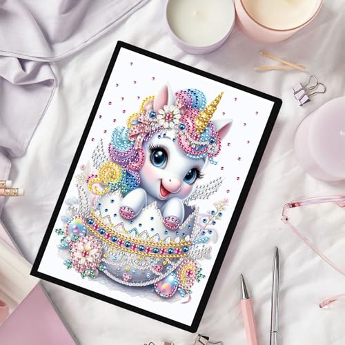 Diamond Painting Blank Notebook Kits for Adult, Dairy Travel Drawing Message Art Notebook, DIY Special Shape Diamond Art Kits Gift Cross Stitch for Office Work Study