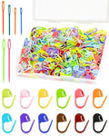 FIVEIZERO 300pcs Stitch Markers for Crocheting & 6pcs Blunt Sewing Needles