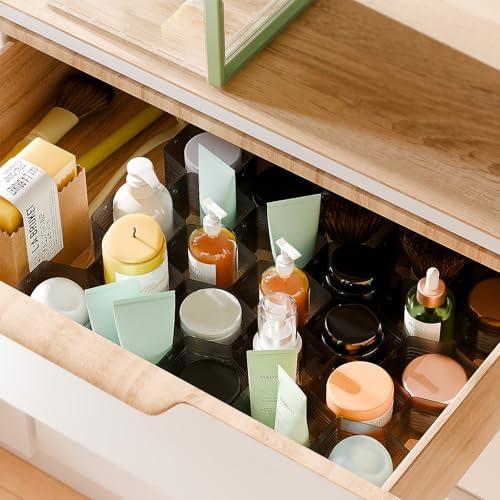 Honeycomb Separator Adjustable Drawer Organizer Divider for Underwear Belt-Scarf Socks Organizer (Black(1pc)) - color: Black(1pc)
