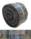 40P Cotton Jelly Roll Fabric Strips for Quilting and Sewing，Grey Area - color: Grey Area