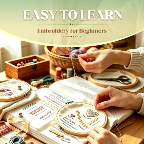2026 Upgraded Embroidery Stitch Book & 132 Sewing Tools for Beginners