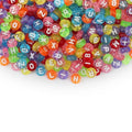 SUTOUG 1000PCS Colourful Clear Letter Beads, 4x7mm Round Alphabet Beads - color: T-Colorful
