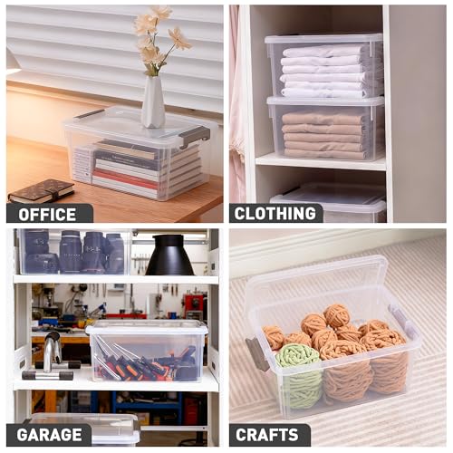Citylife 17 QT Clear Storage Bins with Lids 1 Pack Plastic Storage Bins - size: 1 Pack-17QT-N
