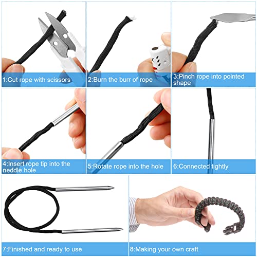 Ferraycle 12 Pcs Paracord FID Knotters Tool Set Stainless Steel, Silver - style: Silver