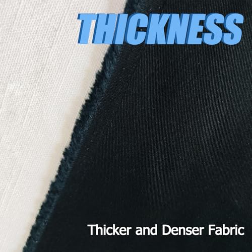 5 Yard Black Twill Cotton Canvas Fabric,Natural Thick Cotton Poplin Fabric by The Yard,59 Inches Wide 100% Cotton, Embroidery Muslin Quilting Fabric Material for Sewing Material Apparel Cloth - color: Black, size: 5 Yards