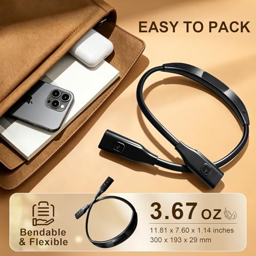 Neck Reading Light, Lightweight Rechargeable Book Light - style: Gently
