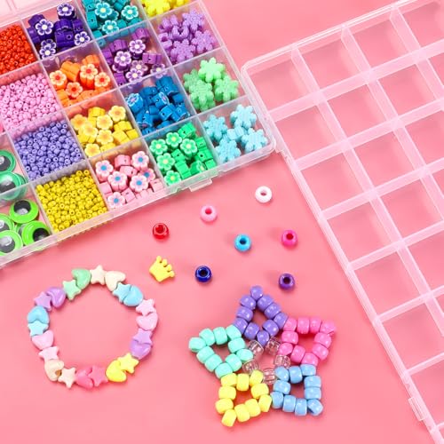 IOOLEEM Bead Organizer Box, 32 Grids Plastic Organizer Container Storage - size: 32 Grids (1 pack)