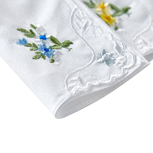 RDS HANKYTEX Cotton Embroidery Ladies' Handkerchiefs Lace Set of 6 - style: 2