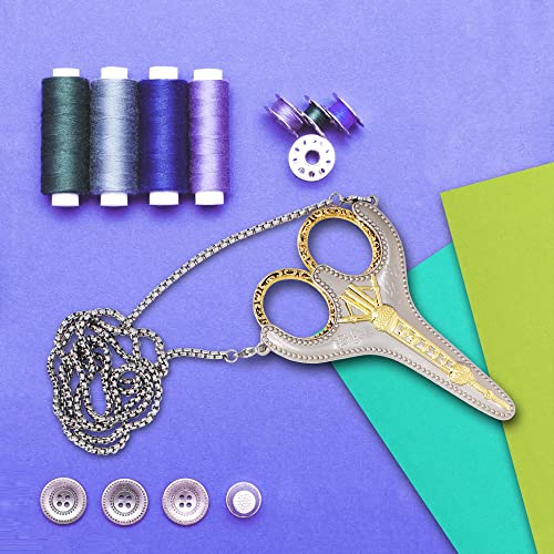 BIHRTC Stainless Steel Sharp Tip Sewing Snips Thread Cutter Safety Scissors - color: Gold