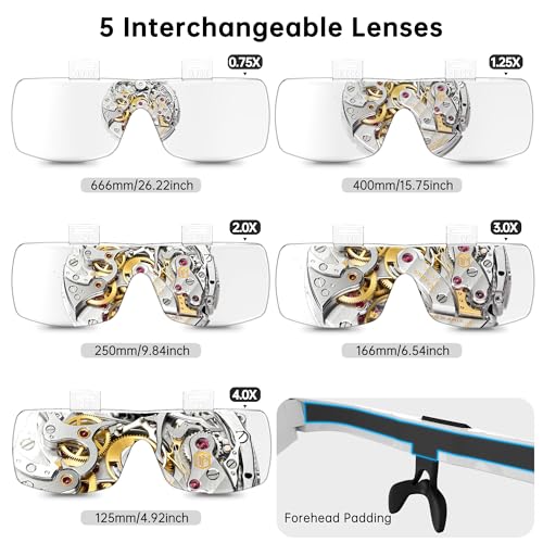 Magnifying Glass with Light, Magnifying Glasses for Close Work - color: White