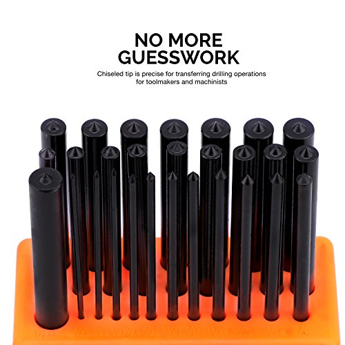NEIKO 02621A Transfer Punch Set with Premium Heat-Treated Alloy Steel Punches, Hole-Punch Set, Punch Sizes 3/32" to 1/2", 28-Piece Kit - size: 28 Piece Set, style: Transfer Punch