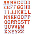 J.CARP 52Pcs Orange Alphabet A to Z Patches, Iron on Sew on Letters for Clothing, Hats, Shoes, Backpacks, Handbags, Jeans, Jackets etc. - color: 52pcs, Orange