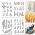 ORIGACH 4 Sheets Water Soluble Embroidery Patterns Stabilizers - Pre-Printed Fern & Leaves Plant Designs - Stick & Stitch Embroidery Paper for Hand Sewing Lovers - color: Fern & Leaves Plant