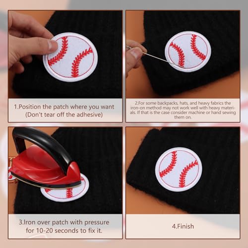 10Pcs Sports Iron On Patches, Baseball Glove Embroidered Patch, Iron On/Sew On Appliques Repair Patch for Clothes Jacket Hat Socks Jeans DIY Embroidery Patches - color: 10PCS Baseball Set